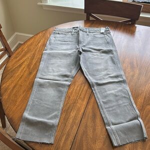 Women’s GAP slim sky high rise stretch jeans 32 / 14 gray NWT